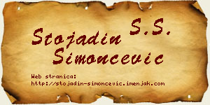 Stojadin Simončević vizit kartica